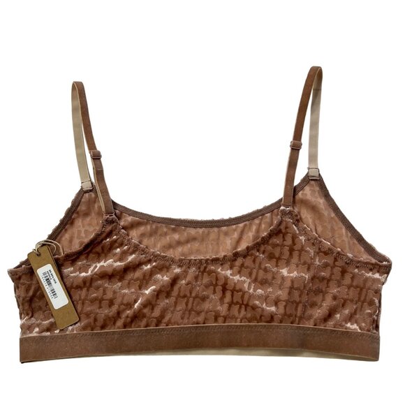 SKIMS Velvet Logo Scoop Bralette Sienna Womens Small - Picture 3 of 10